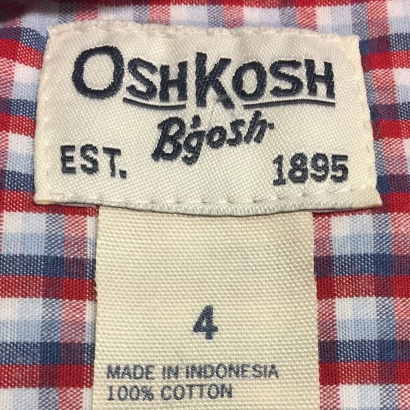 OshKosh B'Gosh Boys Patterned Long Sleeve Shirt  Size 4 - Picture 7 of 8